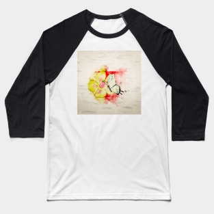 Butterfly and Flower Flew By! Baseball T-Shirt